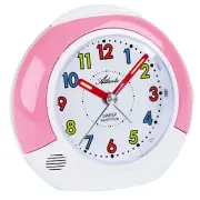 Atlanta Kids' Alarm Clock With Quiet Output Pink/White 1708/17