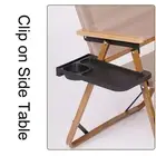 Aluminum Alloy Side Table Black Foldable PP Spacious Occasions