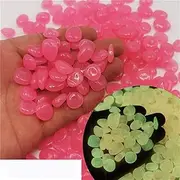 Glow in The Dark Rocks - 1200pcs Luminous Stone Glow Pebbles for Garden, Luminous Pebbles for Walkways Outdoor Decor, Decorative Stones Glow in The Dark Rocks (Color : Pink 2)
