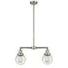 Innovations 2-L LED Beacon 23" Chandelier, 209 BN/Seed Glb - 209-SN-G204-6-LED
