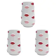 3x Urban Lip Flower Vase Ceramic Red Pink 16cm Decorative Shelf Home Decor