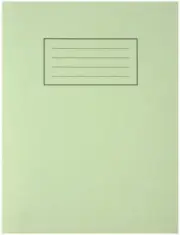 EXERCISE BOOK, 229X178MM, GREEN, PRODUCT RANGE LINED FOR SILVINE