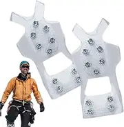 [Generic] Ice Grippers for Winter Non-Slip Ice Cleats for Shoes | Crampons with Ice Grippers for Winter Safety | Anti-Slip Boot Cleats with Ice and Snow Traction