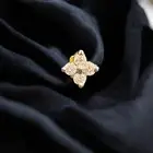 0.10 Carats Round Brilliant Cut Natural Diamond Nose Stud in 18K Yellow Gold