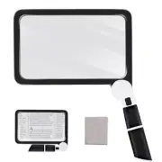 5X Magnifying Glass with Light, Lightweight Full Page Magnifier for Reading,