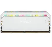 Corsair Dominator Platinum RGB DDR5 64GB (2x32GB) 5200MHz C40 Intel Optimized Desktop Memory (Onboard Voltage Regulation, Patented CORSAIR DHX Cooling, 12 Ultra-Bright CAPELLIX RGB LEDs) White