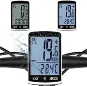 DonDofla Bike Computer and Bicycle Odometer Wireless Big Secrren 3.3IN MPH KM/H Bike Speedometer with Automatic Wake-Up Cycling Old School Speed Tracker Multi-Functions
