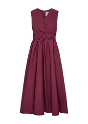 Roksanda Eifal Cotton-poplin Midi Dress - Burgundy - 14 14
