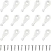MOROBOR 50PCS Glass Retainer Clips Kit, Glass Panel Retainer Clips Glass Door Plastic Retainer Clips with Screws for Fixing Glass Cabinet Doors (Pure White)