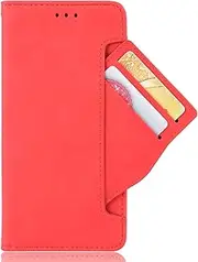 [YukeTop] Case for Oppo A57 4G, PU Leather Flip Folio Wallet Cover, with Card Slots, Case Cover for Oppo A57 4G.(Red)