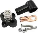 Aeroflow Single Post M10 Electrical Blkdistribution Block Neg Stud - AF49-4067BLK