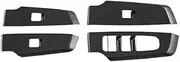 Car Left Drive Carbon Fiber ABS Interior Door Bowl Frame Cover Glass Switch Panel Compatible with Mitsubishi Outlander 2022 2023 Car Interior Stickers
