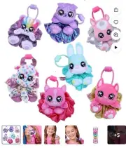 ScrunchMiez 7 Pc - Exclusive: Hair Scrunchie To Plush Friend & Backpack Clip!