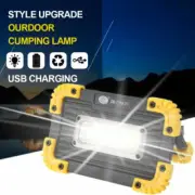 LED COB Work Light USB Rechargeable Spotlight Floodlight Torch Camping Emergency