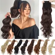 200g Real Thick Drawstring Ponytail Clip In Hair Extension Pony Tail As Human AU