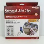 Christmas 100pc Universal Light Clips for Gutters Shingles Tile C9C7 Mini New