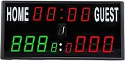 LED Portable Digital Scoreboard, Portable Digital Scoreboard with Countdown Match Time Battery Powered Scoreboard for Volleyball/Tennis/Basketball/Football