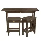 Highwood Bistro Sets 24"Hx18.5"Wx13.5"D 3-Piece Plastic Rectangular In Brown