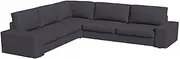 The Heavy and Durable Cotton Kivik Sectional 5 Seat Sofa Cover Replacement is Compatible with IKEA Kivik Corner 2 + 3 Five Seat Couch Slipcover. (Dark Gray 2+3)