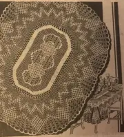 6270 Vintage Jiffy Tablecloth & Scarf Diagram Pattern to CROCHET (Repro)