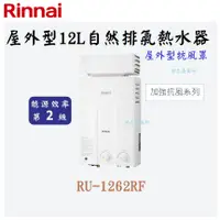 在飛比找蝦皮購物優惠-邦立廚具行 自取優惠 Rinnai林內 RU-1262 屋外