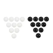 20 Pcs Marbles 16mm Glass Marbles Knicker Glass Balls Decoration Color Nuggets Toy Black and White Blackwhite