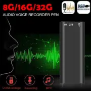 8/16/32GB Mini Audio Recorder Voice Listening Device 96 Hours Bug Recording