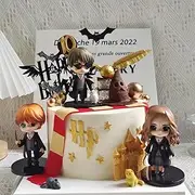 Jofiesu Magician Mini Figures Magical Wizard Birthday Cake Toppers,Cartoon Party Decorations - cake topper cupcake toppers for kid, Kids Birthday Party Decorations