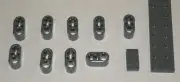 LEGO NEW 1x2 Dark Stone Grey Beam Axle Hole Pin Hole (10x) 6006141 Brick 74695