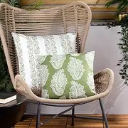 Paoletti Kalindi Stripe Outdoor Polyester Filled Cushion - Twin Pack