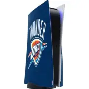 NBA Oklahoma City Thunder PS5 Console Skin - OKC Thunder Distressed Blue