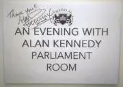 Liverpool FC: Alan Kennedy - SIGNED A4 Aust, appearance Laminated Poster. RARE!
