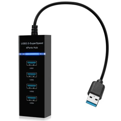 USB 3.0 Hub, 4-Port USB Hub, 5Gbps Multiport USB Splitter, Multi USB Port Exp...