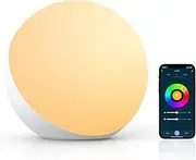 Hifree Smart LED Table Lamp, Bedside Lamp, Touch Dimmable, Compatible with Alexa and Google Assistant, WiFi Atmosphere Night Light, Mood Light, Robust and Safe for Children