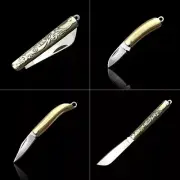 Mini Stainless Steel Knife Folding Keychain Kitchen Cleaver Tool Key Ring Gift