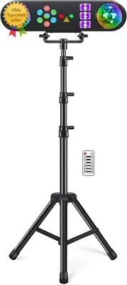 DJ Lights with Stand, 5 in 1 Party Bar Light Set with Rotating Ball, Strobe, UV,