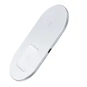 LED 15W Dual Coils QC3.0 Visible Transparent Smart Wireless Charger Pad for iPhone 11 Pro Max for iPhoneX 8 for Samsunng S10+ S9 Xiaomi HUAWEI LG WHITE COLOR