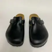 Birkenstock New with Box Boston Amalfi Black Leather Soft Footbed N Select Size