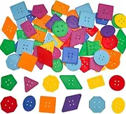 Chenkou Craft Mix Color 100pcs Large Plastic Button 4 Holes DIY Craft Sewing (200)