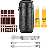 Bike Tire Repair Tool Kit Bike Repair Set, Cycling Comfortable Grip with Carrying Case for Road Bike, Bicycle Tire Patch Kit, Style A