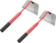 HARFINGTON 2pcs Garden Hoe 16.14" x 7" Steel Hoe Garden Tool Anti-Rust with Non-Slip Handle Edger Weeder Shovel for Backyard Loosening Farm Planting Weeding, Red