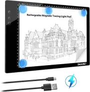 IMAGE Rechargeable Magnetic A4 LED Light Pad, Tracing Pad, Ultra-Thin USB Powere