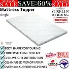 Giselle Bedding Cool Gel Memory Foam Mattress Topper Single 5cm Bamboo Cover New