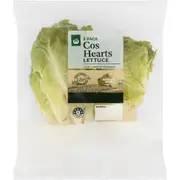 Woolworths Cos Hearts Lettuce 2 pack
