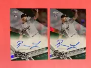Reynaldo Lopez 2017 Topps Chrome Green /99 RC Rookie Auto Autograph 2x Card Lot