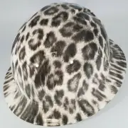 New Full Brim Hard Hat Custom Hydro Dipped LEOPARD FUR. Free Shipping