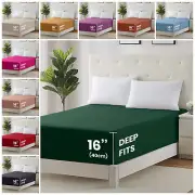 Fitted sheet King Size 16” Deep Pocket Easy Care Breathable Elastic Bed Sheets