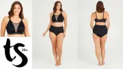 Taking Shape TS Wire Free Lace Overlay Bra Unpadded U Shape Back Straps Size 14D