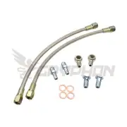 Braided Turbo Water Line Kit 4G63T EVO 4 5 6 7 8 9 BorgWarner EFR 7163 7670 8374 (for: Mitsubishi)