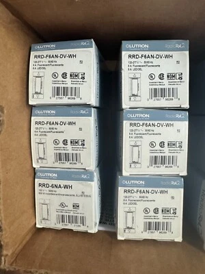 Lutron RadioRa2 Maestro Fan Speed Control White RRD-F6AN-DV-WH - New $252/each